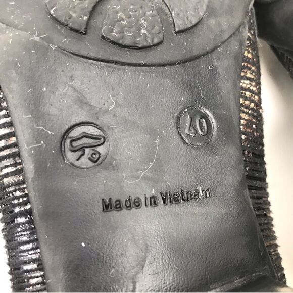 Remonte Black Leather Metallic Irridescent Heel Low Heel Zipper Ankle Boots - Picture 16 of 16